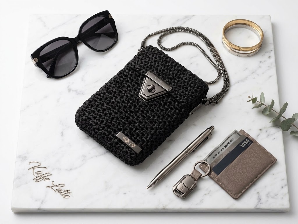 ##La Doria Noir — Pochette Téléphone & Portefeuille##